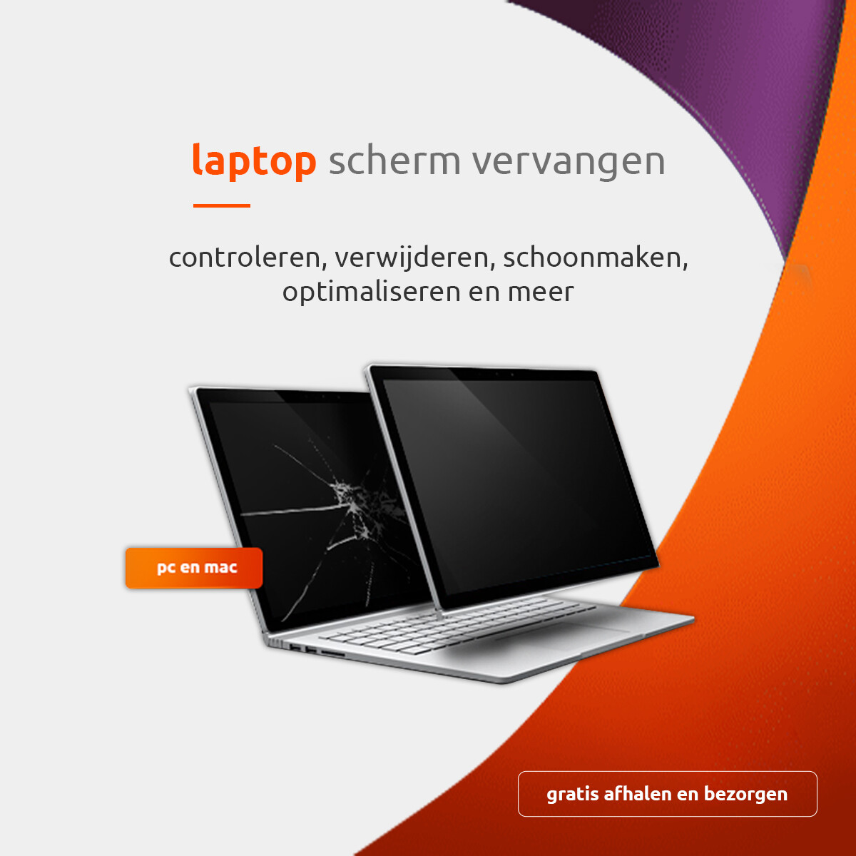 Piraat bord een paar Scherm vervangen - Mac Reparatie Twente